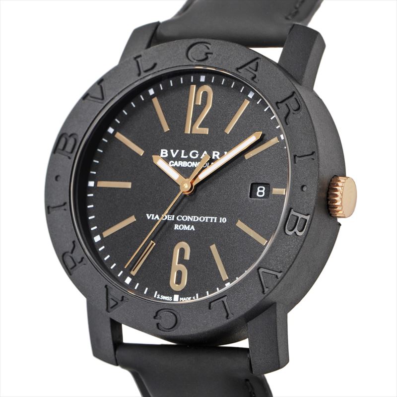 ブルガリ BVLGARI メンズ腕時計 BBP40BCGLD カーボンゴールド ブラック: 腕時計｜ブランドショップハピネス