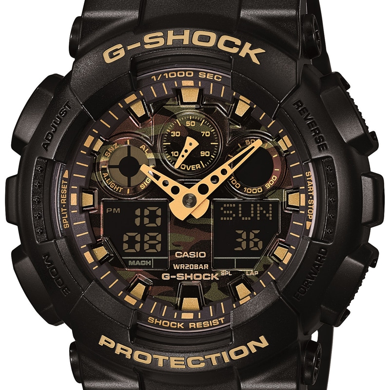 カシオ CASIO メンズ腕時計 G-SHOCK GA-100CF-1A9JF ブラック/ブラック: 腕時計｜ブランドショップハピネス
