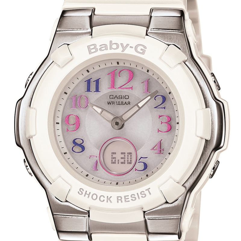 カシオ CASIO レディース腕時計 BABY-G BGA-1100GR-7BJF ホワイト/ホワイト: 腕時計｜ブランドショップハピネス