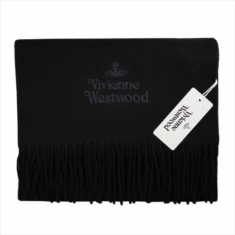 ヴィヴィアンウエストウッド Vivienne Westwood マフラー ブラック 81030007-10638 N401: ファッション小物