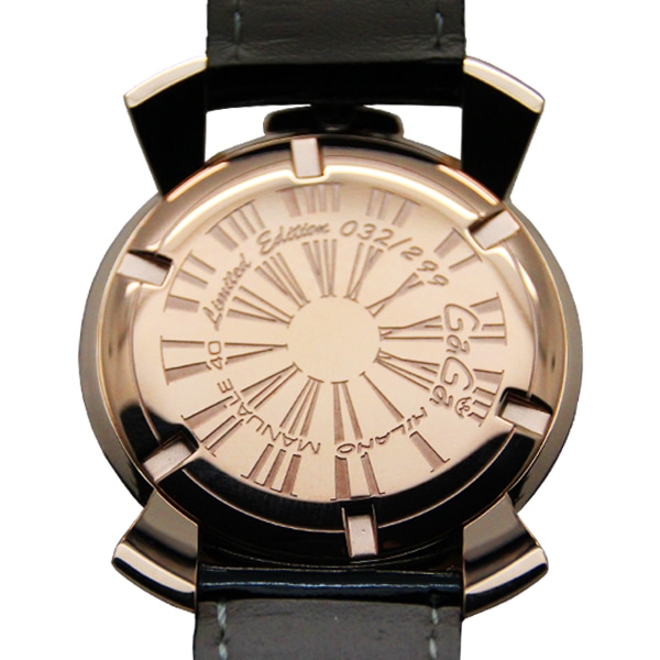 Gaga Milano ガガミラノ 腕時計 MANUALE 40MM 限定モデル ピンクゴールド 5021.L.E.CH.1(ピンクゴールド
