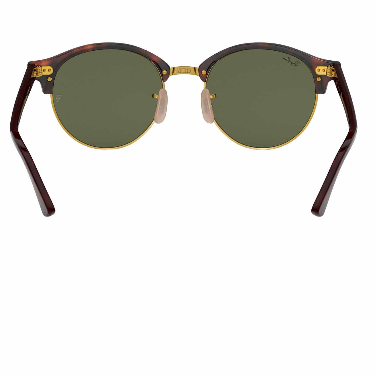 Co Ray-Ban TOX Sunglasses CLUBROUND RB4246 990 51 RED HAVANA/G-15 GREEN