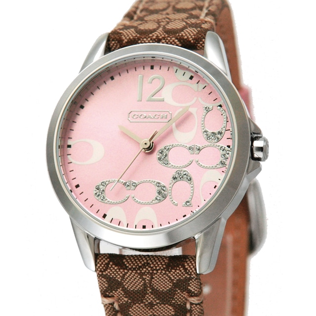 COACH コーチ レディース 腕時計 14501621 PK(カーキ×ピンク): 腕時計｜ブランドショップハピネス