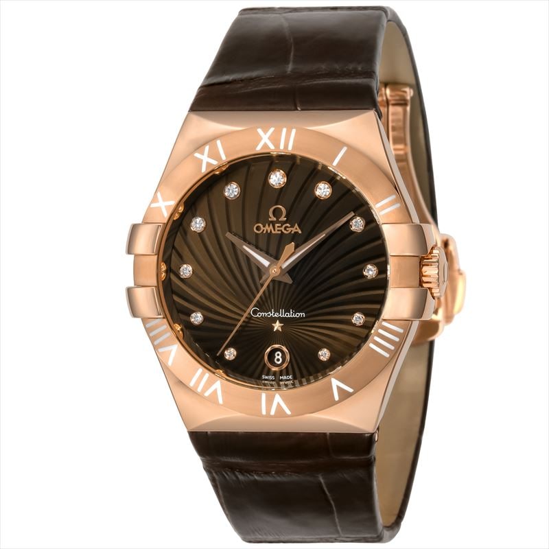 オメガ OMEGA レディース腕時計 コンステレーション 123.53.35.60.63.001 ブラウン: 腕時計｜ブランドショップハピネス