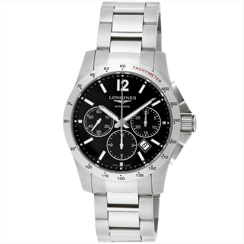 ロンジン LONGINES メンズ腕時計 コンクエスト L27434566 ブラック: 腕時計｜ブランドショップハピネス