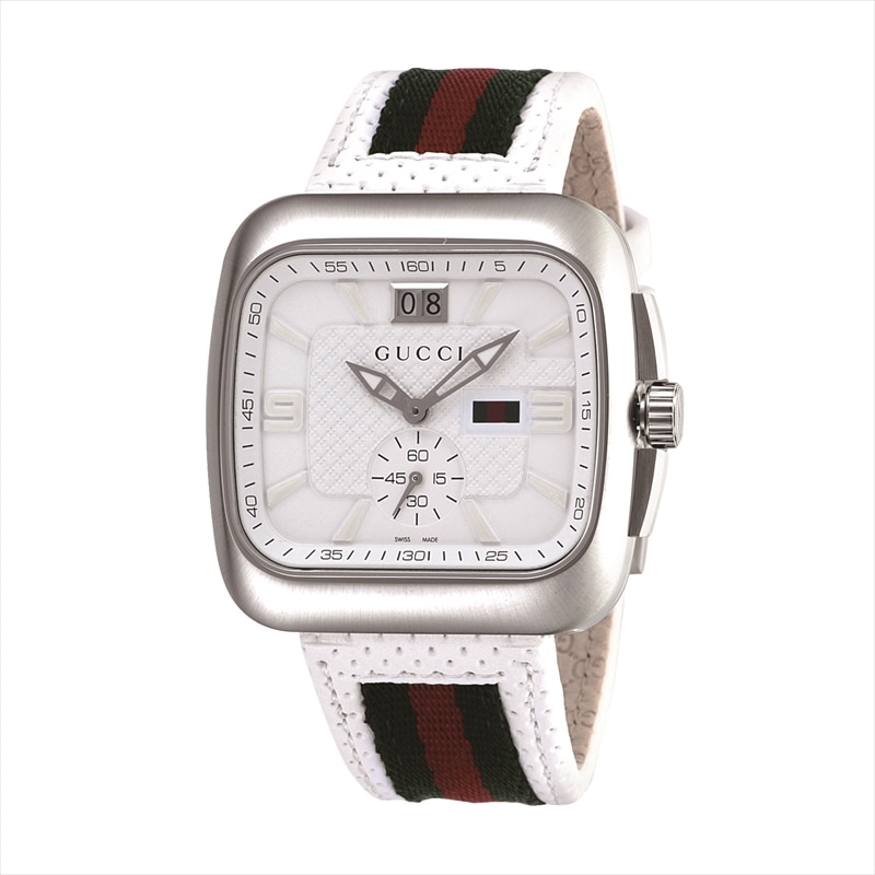 グッチ GUCCI メンズ腕時計 グッチクーペ YA131303 ホワイト: 腕時計｜ブランドショップハピネス
