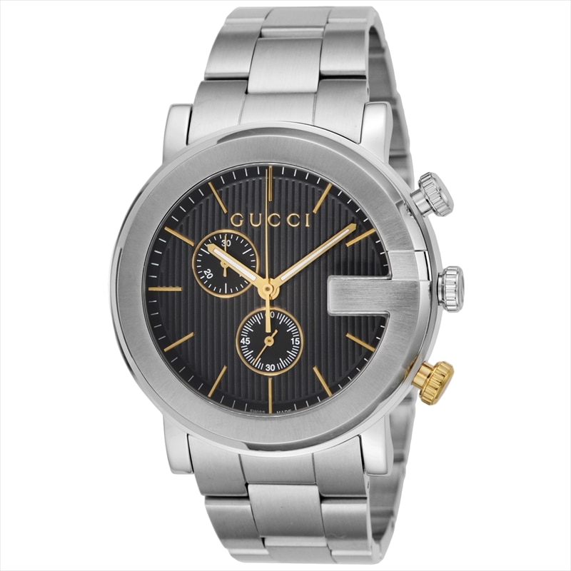 グッチ GUCCI メンズ腕時計 YA101362 Gｸﾛﾉ ブラック: 腕時計｜ブランドショップハピネス