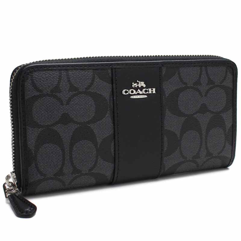 コーチ COACH 長財布 F54630 ブラック グレー系(サイズ：（縦＊横＊高さ）cm：19*10*2 ブラック グレー系): 財布