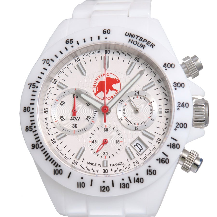 HUNTING WORLD ハンティングワールド 腕時計 メンズ エレガント・エレファント ホワイト HW408SWH(ホワイト): 腕時計