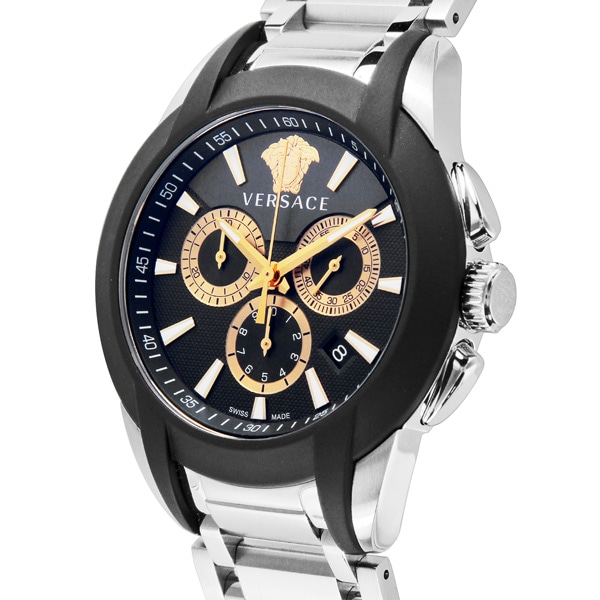 VERSACE ヴェルサーチ メンズ 腕時計 キャラクタークロノ M8C99D007S099(ブラック): 腕時計｜ブランドショップハピネス