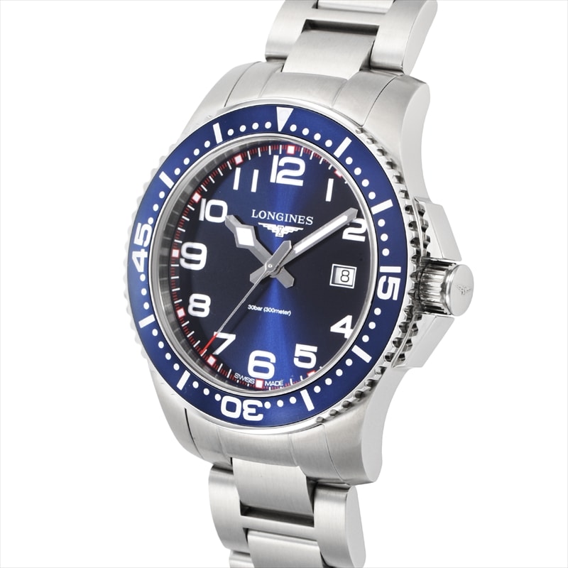 ロンジン LONGINES メンズ腕時計 ハイドロコンクエスト L36884036 ブルー: 腕時計｜ブランドショップハピネス