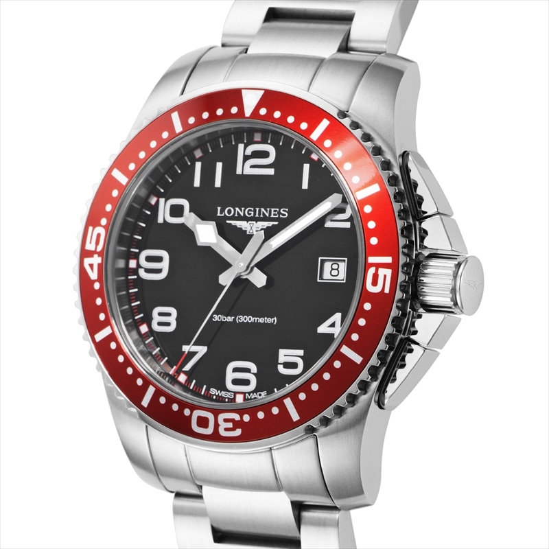 ロンジン LONGINES メンズ腕時計 ハイドロコンクエスト L36894596 ブラック: 腕時計｜ブランドショップハピネス