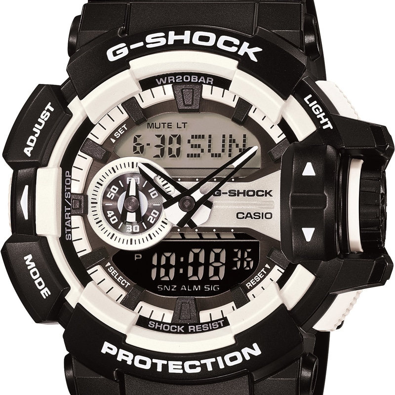 カシオ CASIO メンズ腕時計 G-SHOCK GA-400-1AJF ホワイト/ブラック