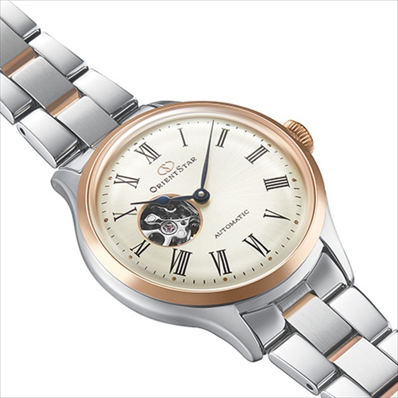 オリエントスター ORIENT STAR レディース 腕時計 CLASSIC SEMI SKELETON クラシック セミスケルトン RK-ND0001S ホワイト ステンレススティール
