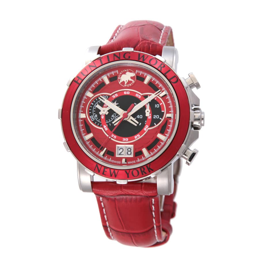 HUNTING WORLD ハンティングワールド 腕時計 メンズ イリス レッド HW913RD(レッド): 腕時計｜ブランドショップハピネス