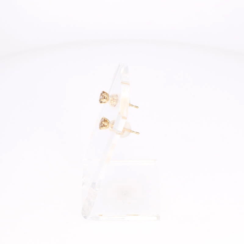 【 シンプルダイヤモンド 】 K18 イエローゴールド YG 0.5ct ダイヤモンド ピアス
