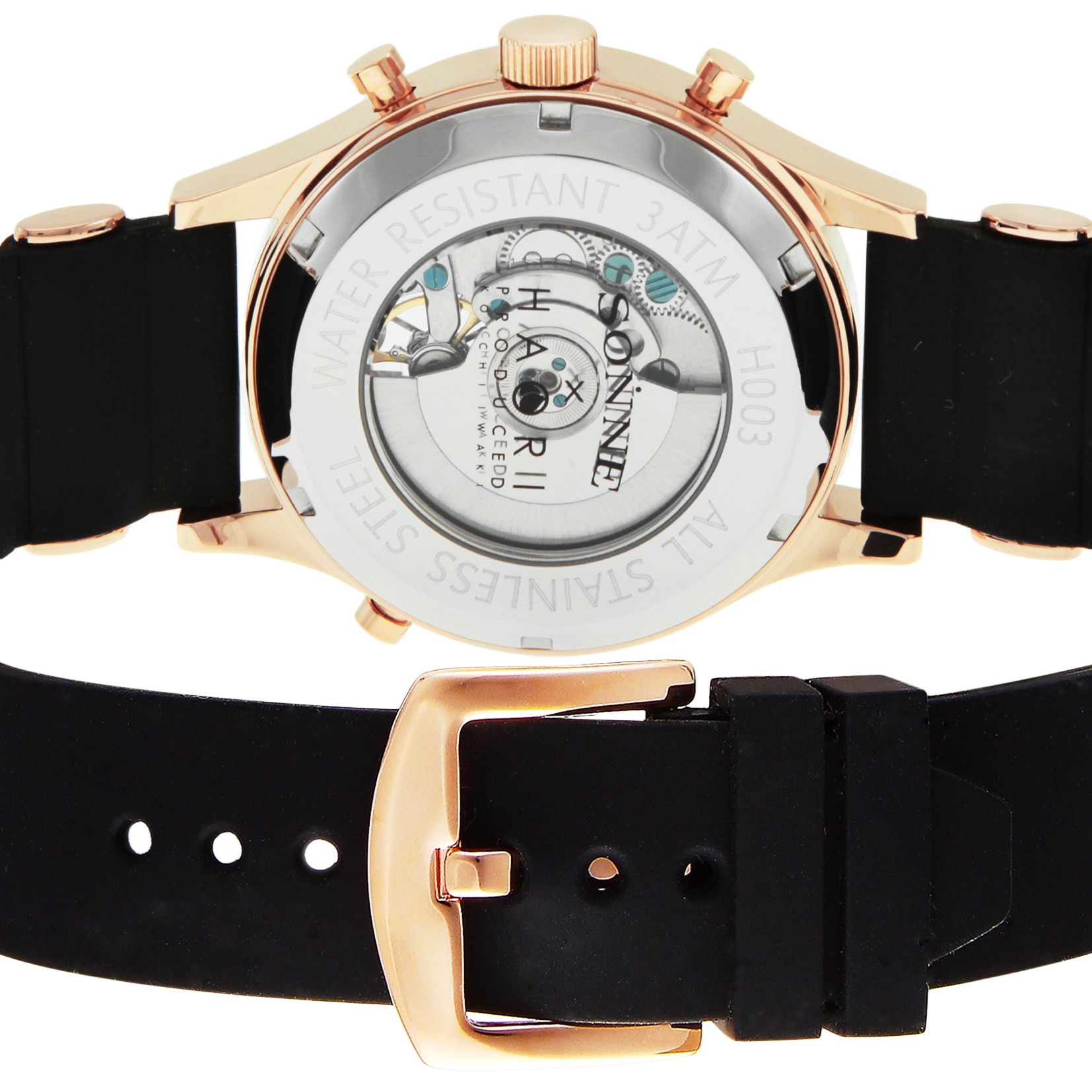 SONNE ゾンネ 腕時計 H003 ブラック H003PG-BK: 腕時計｜ブランドショップハピネス