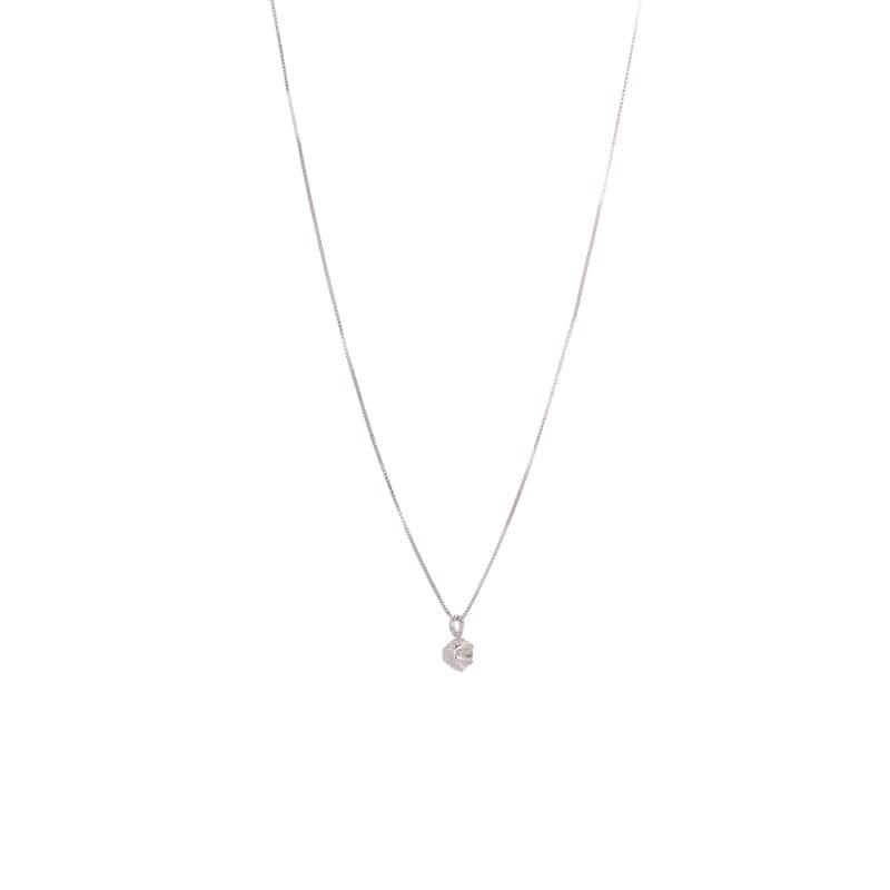 【 シンプルダイヤモンド 】 K18 ホワイトゴールド WG 0.2ct ダイヤモンド ネックレス