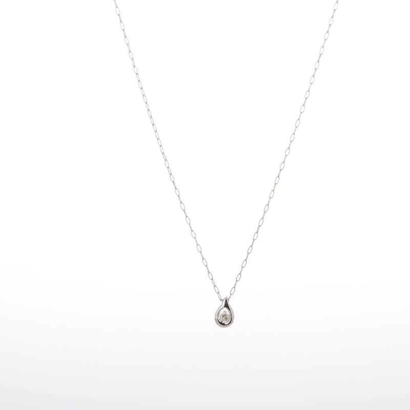 【 シンプルダイヤモンド 】 プラチナ PT 0.02ct ダイヤモンド ネックレス