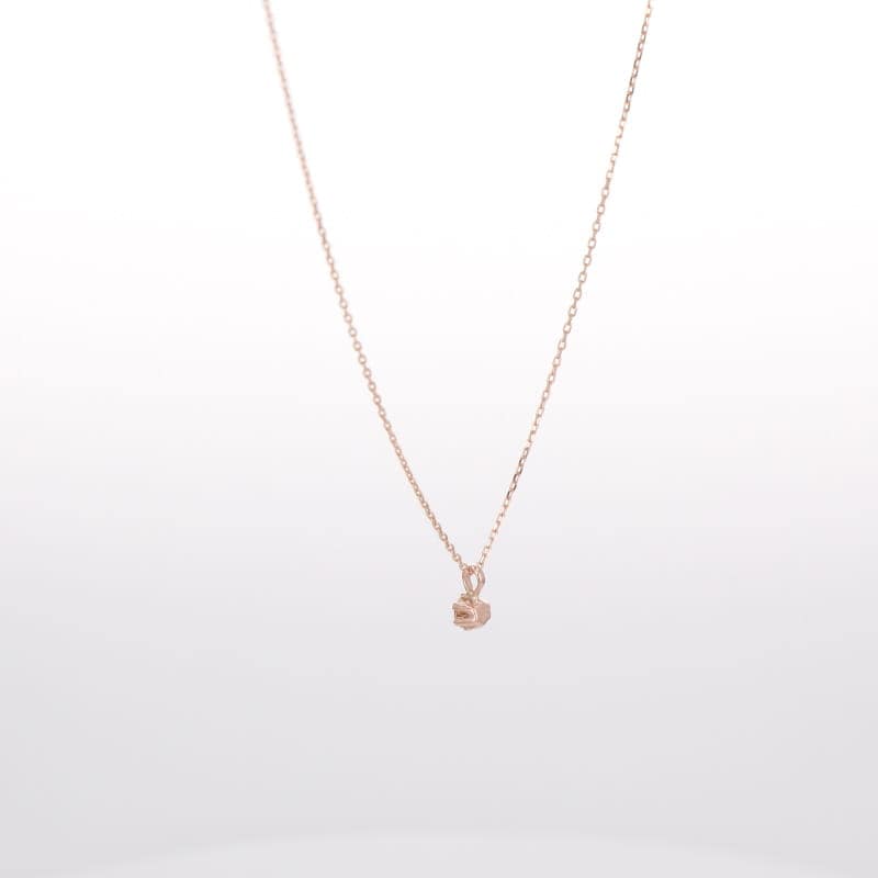 【 シンプルダイヤモンド 】 K10 ピンクゴールド PG 0.1ct ダイヤモンド ネックレス