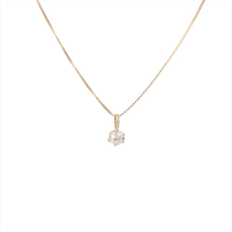 【 シンプルダイヤモンド 】 K18 イエローゴールド YG 0.2ct ダイヤモンド ネックレス