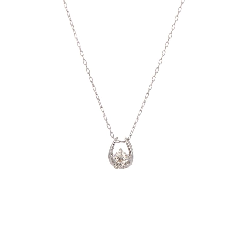 【 シンプルダイヤモンド 】 プラチナ PT 0.1ct ダイヤモンド ネックレス