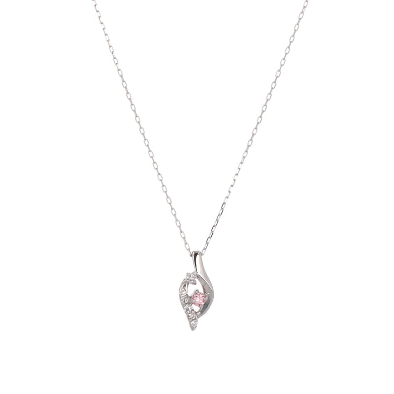 【 ラボグロウン ダイヤモンド 】 プラチナ PT ピンク ラボグロウン ダイヤモンド LGD 0.05ct ネックレス