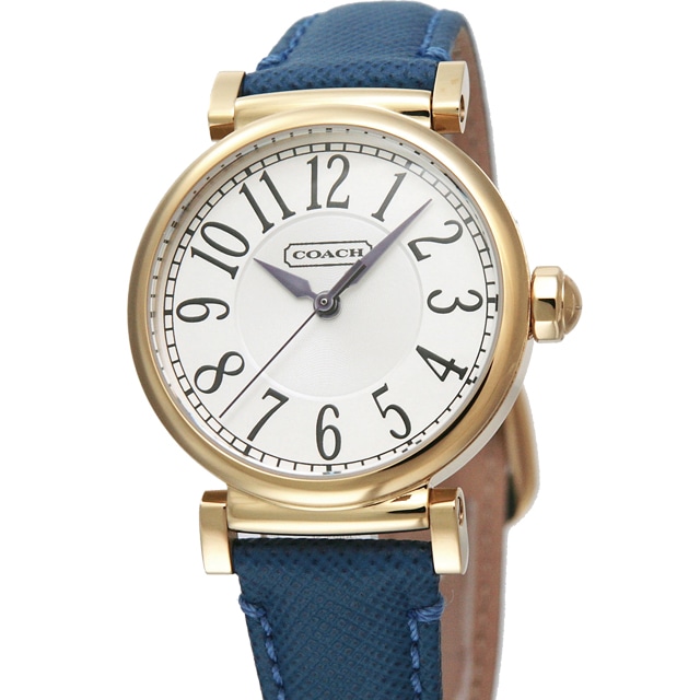 COACH コーチ レディース 腕時計 14501865 WH(ホワイト×ゴールド×ブルー): 腕時計｜ブランドショップハピネス