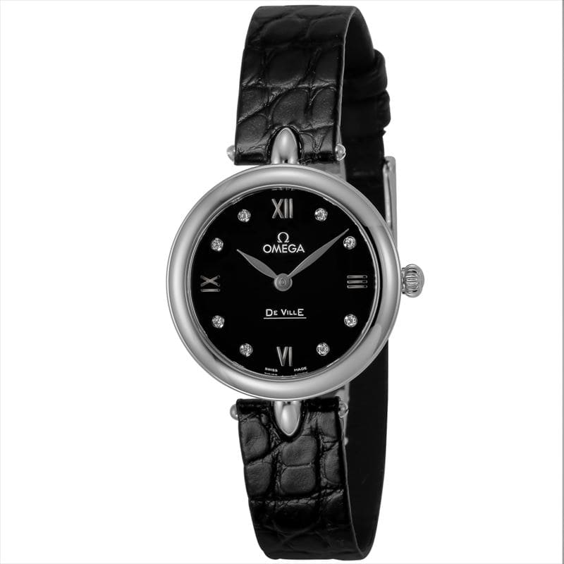オメガ OMEGA 腕時計 レディース De Ville Prestige Dewdrop デ・ヴィル プレステージ デュードロップ  ブラック 424.13.27.60.51.001