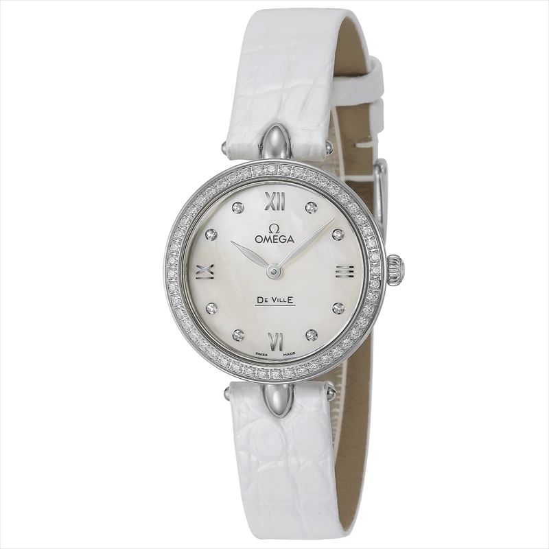 オメガ OMEGA 腕時計 レディース De Ville Prestige Dewdrop デ・ヴィル プレステージ デュードロップ  ホワイトパール 424.18.27.60.55.001