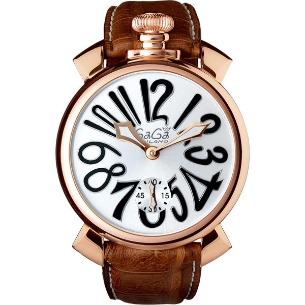 ガガミラノ GaGaMILANO MANUALE 48MM 腕時計 5011.06Ｓ ホワイト/ブラウン