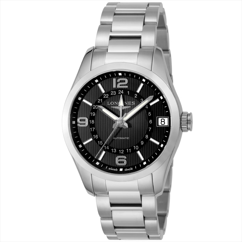 ロンジン LONGINES メンズ腕時計 コンクエストクラシック L27994566 ブラック: 腕時計｜ブランドショップハピネス