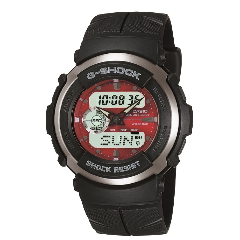 CASIO カシオ メンズ 腕時計 G-SHOCK G-300-4AJF レッド/ブラック