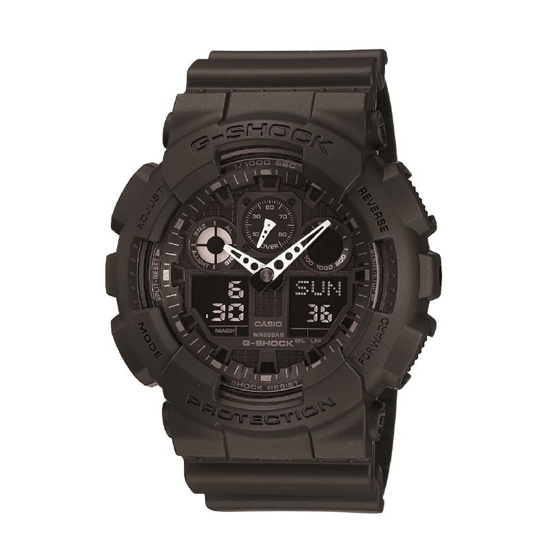 CASIO カシオ メンズ 腕時計 G-SHOCK GA-100-1A1JF ブラック/ブラック