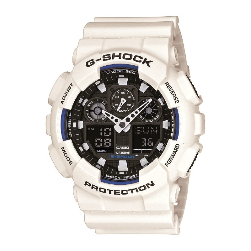 CASIO カシオ メンズ 腕時計 G-SHOCK GA-100B-7AJF ブラック/ホワイト