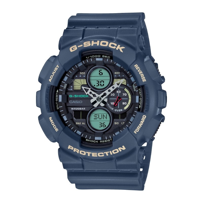 CASIO カシオ メンズ 腕時計 G-SHOCK GA-140-2AJF ブラック/ブルー