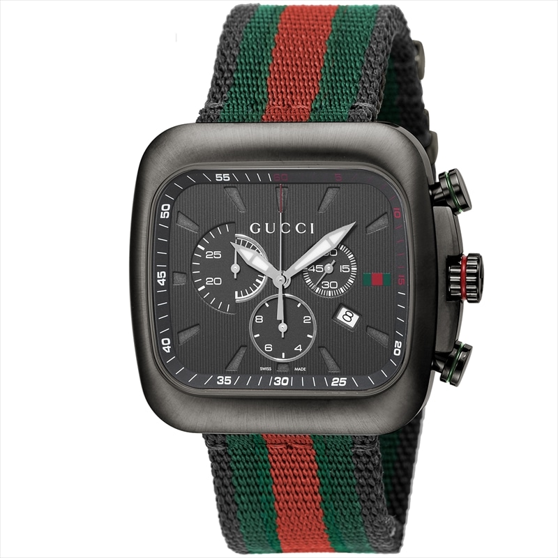 グッチ GUCCI メンズ腕時計 グッチクーペ YA131202 ブラック: 腕時計｜ブランドショップハピネス
