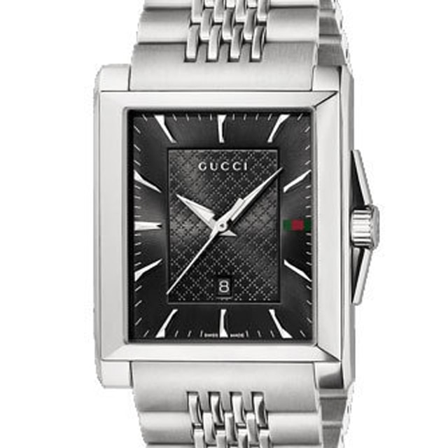 グッチ GUCCI 腕時計 メンズ G-TIMELESS RECTANGLE Gタイムレス レクタングル ミディアム YA138401 BK/SS