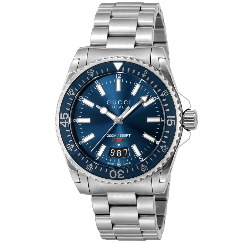 グッチ GUCCI メンズ腕時計 DIVE YA136311 ブルー: 腕時計｜ブランドショップハピネス
