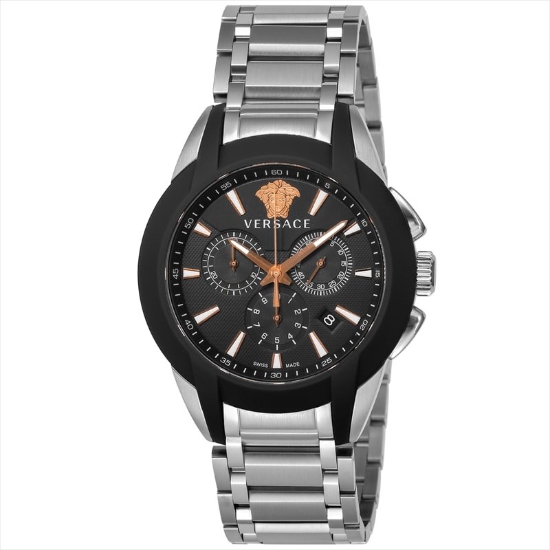ジャンニヴェルサーチ VERSACE メンズ腕時計 キャラクタークロノ VEM800218 ブラック