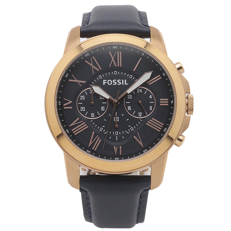 フォッシル FOSSIL 腕時計 FS4835IE GRANT ネイビー ステンレス