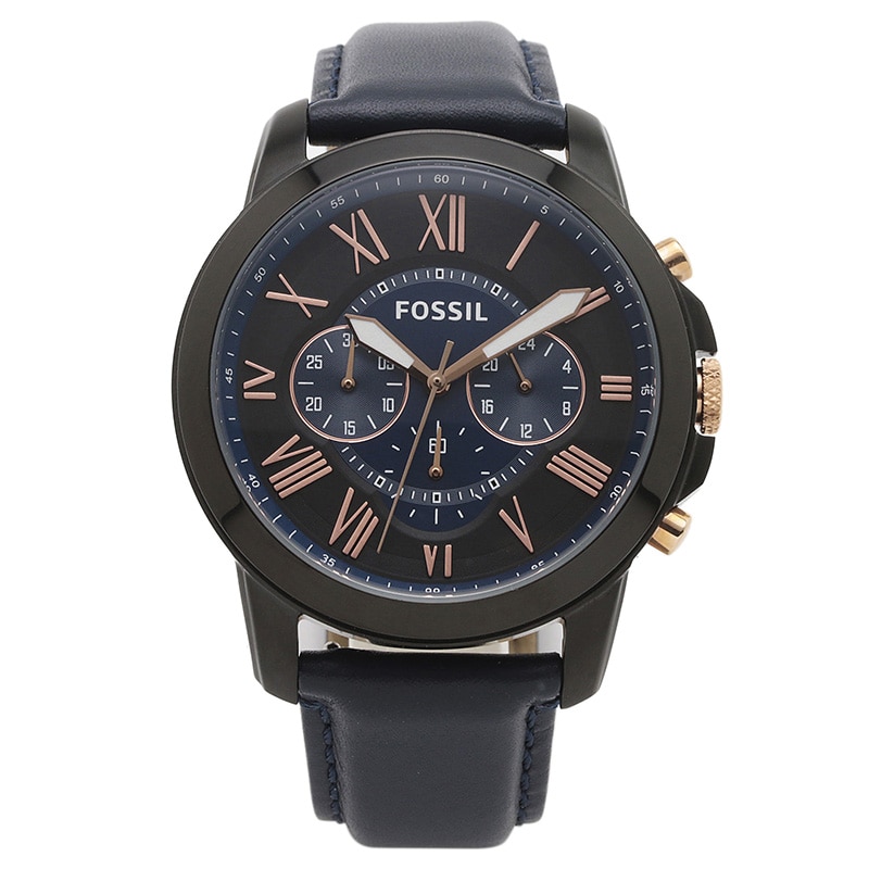 フォッシル FOSSIL 腕時計 FS5061IE GRANT ブラック／ネイビー ステンレス