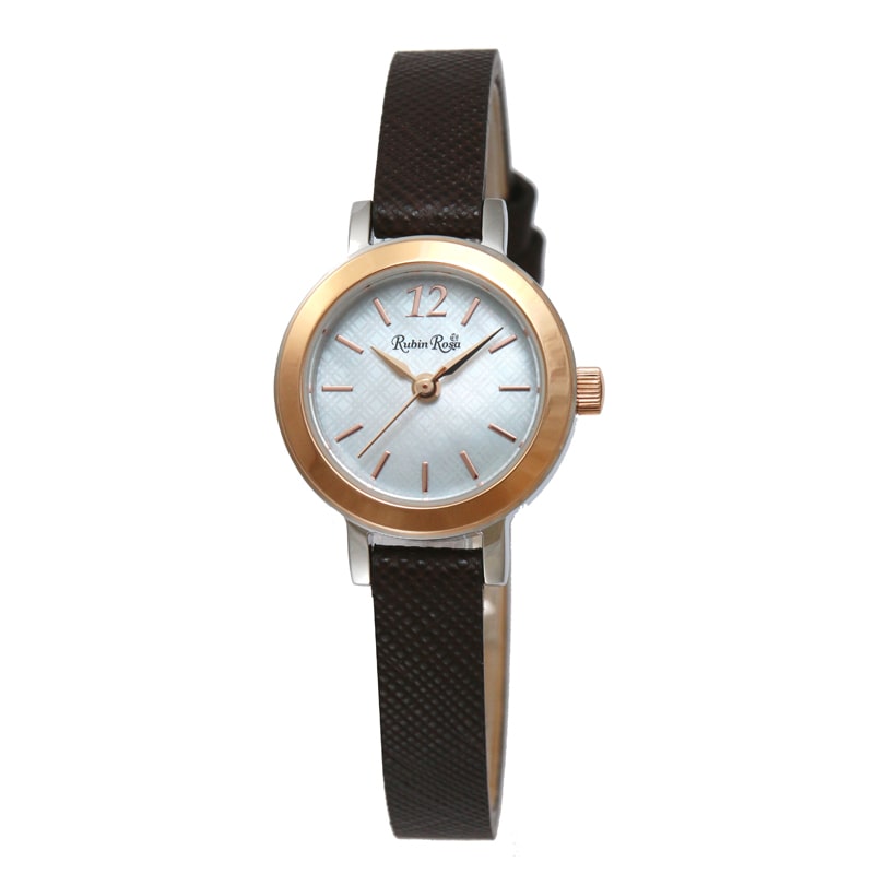ルビンローザ RubinRosa 腕時計 レディース R602SOLTBR ホワイトシェル