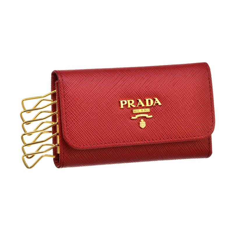 ブランドショップハピネス公式オンラインショッププラダ PRADA キーケース 1PG222 レッド(レッド): ファッション小物｜ブランド