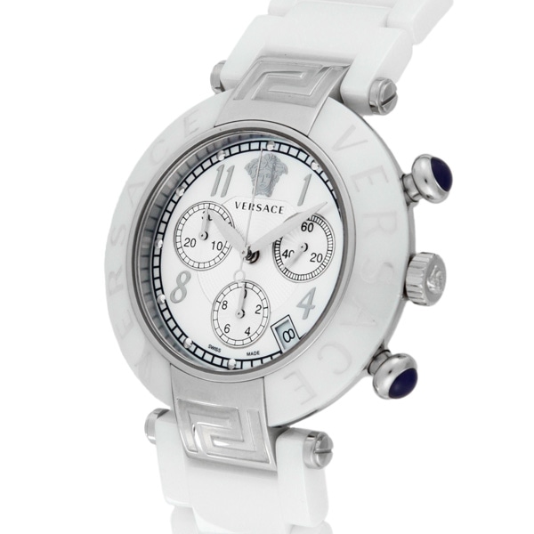 VERSACE ヴェルサーチ メンズ 腕時計 REVE CERAMIC CHRONO 95CCS1D497SC01(オレンジ): 腕時計