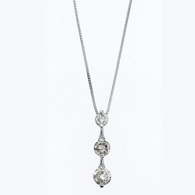 【 シンプルダイヤモンド 】  プラチナ PT 0.3ct ダイヤモンド ネックレス DTP484HSI43