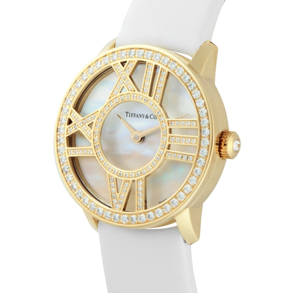 Tiffany & Co. ティファニー 腕時計 レディース Atlas Cocktail Round ホワイトパール Z1900.10.50E91A40B
