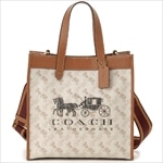 R[` COACH g[gobO FIELD TOTE C8461 BRASS/CHALK BURNISHED AMBER