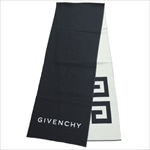 ジバンシー GIVENCHY マフラー GV3518-J4546 BLACK WHITE WOOL SILK