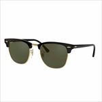 レイバン Ray-Ban サングラス Sunglasses CLUBMASTER RB3016 W0365 51 BLACK ON ARISTA/G-15 GREEN